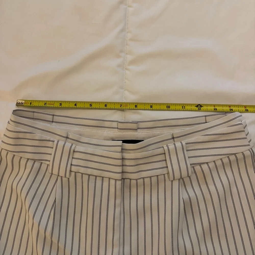 Express High Rise White Pants with Black Stripes - Picture 3 of 11